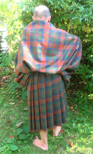 The Great Kilt, a large wrap of tartan arranged for comfort and protection 